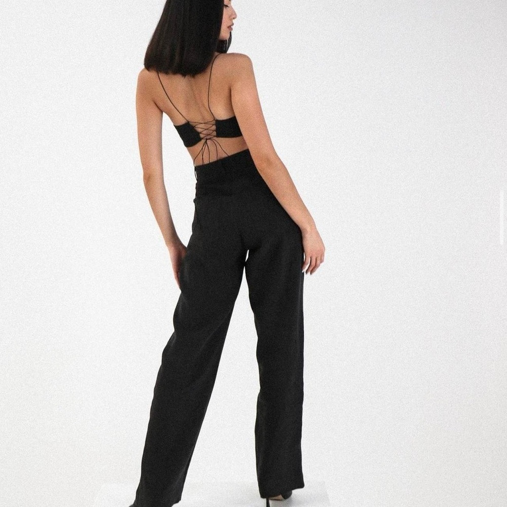 Natalie Rolt black linen Eddy pants - Picture 2 of 7